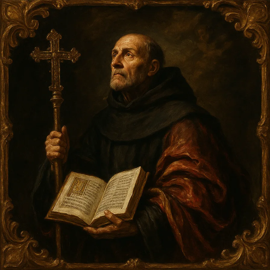 Baroque portrait of Benedict of Nursia